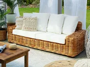 Gartensofa 3-Sitzer FORLI Rattan Naturfarben_812740