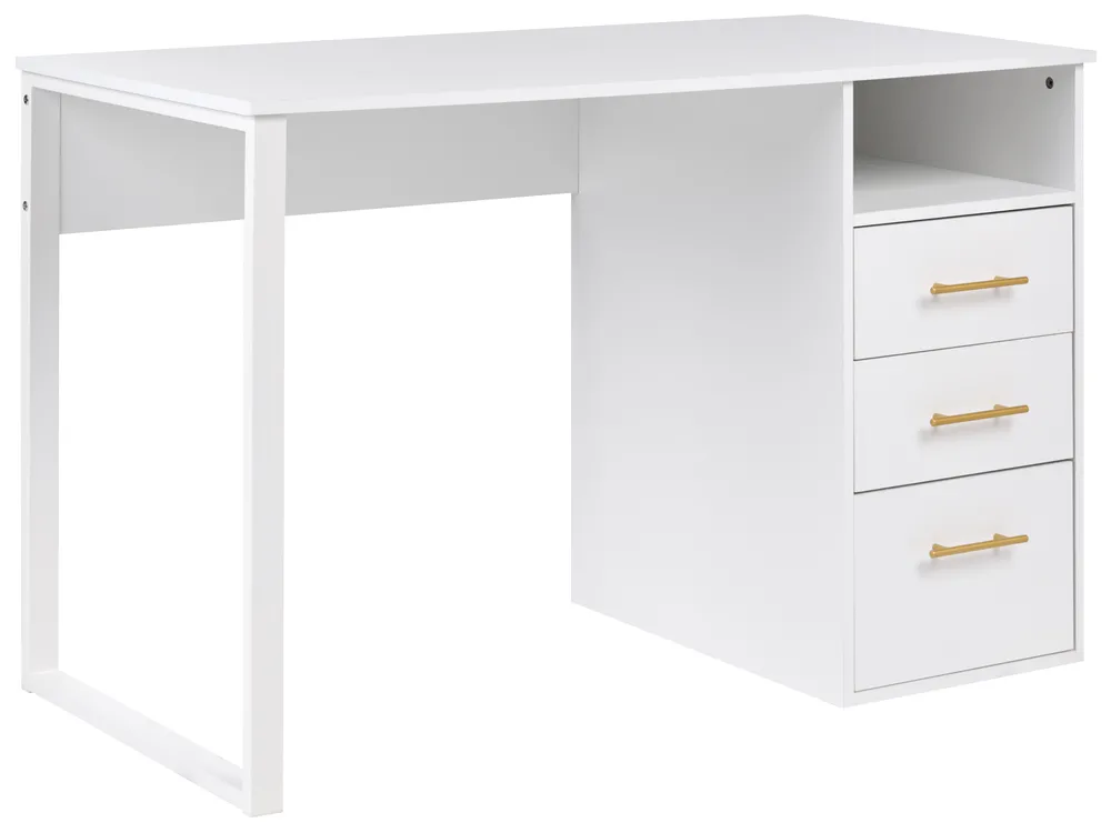 Schreibtisch ZERLAY 120 cm 60 cm Weiß