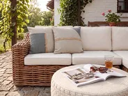 Set van 2 tuinkussens CARYOTA effen 45 x 45 cm Beige_1125150