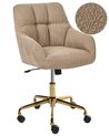 Schreibtischstuhl PALMDALE Bouclé Hellbraun