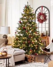 Künstlicher Weihnachtsbaum LED FIDDLE 210 cm Grün_832249
