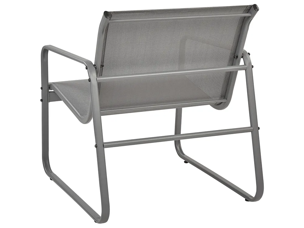 Garden Lounge Set with Table 4 Seater BARREA Metal Grey_921807