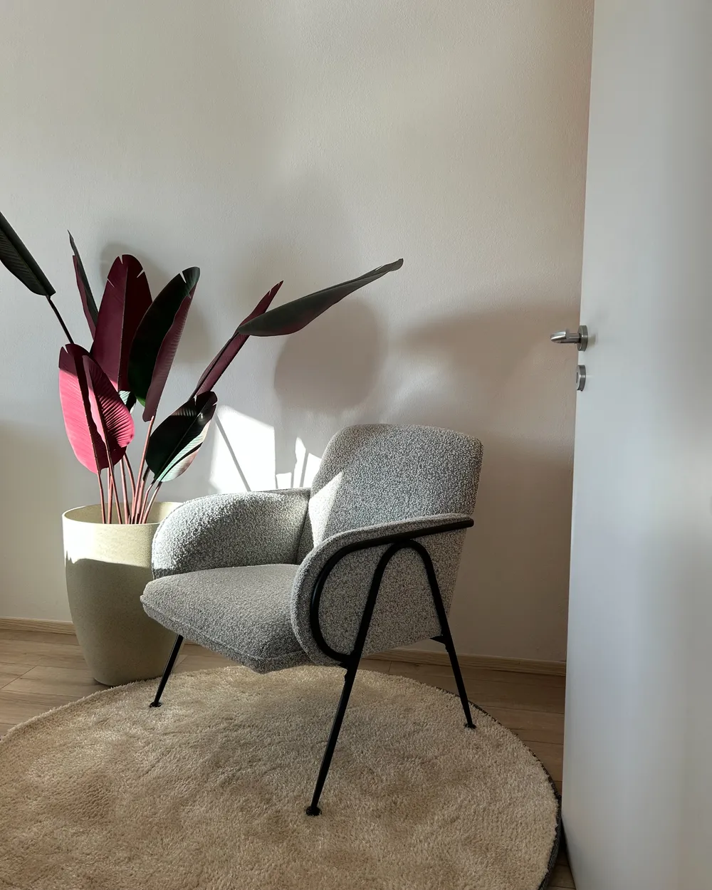Armchair TRYSNES Fabric Black/ White_1050562