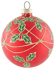Weihnachtskugel 70er Set TWINKLE Glas Rot / Grün_1027909