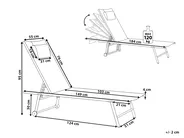 Gartenliege 2er Set SORONI mit Relaxfunktion Metall Hellgrün_1014203