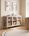 Sideboard mit Glastüren NEWPORT 115 cm Metall Beige