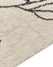 Teppich SAZLI Beige 160 x 230 cm Baumwolle_839796