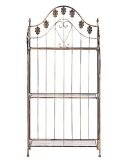 Regal VISANO 59 cm 123 cm Metall Schwarz_1029398