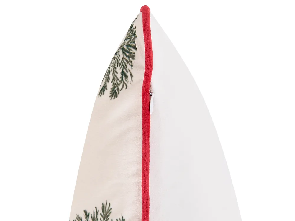 Set van 3 sierkussens XAVIA 30 x 50 cm 45 x 45 cm Wit kerstmotief_1164615