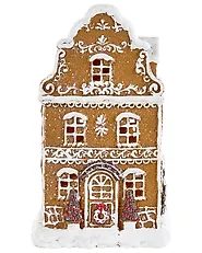 Weihnachtsdekoration 3er Set LED RIMPI 21/25/26 cm Haus Braun_1175137