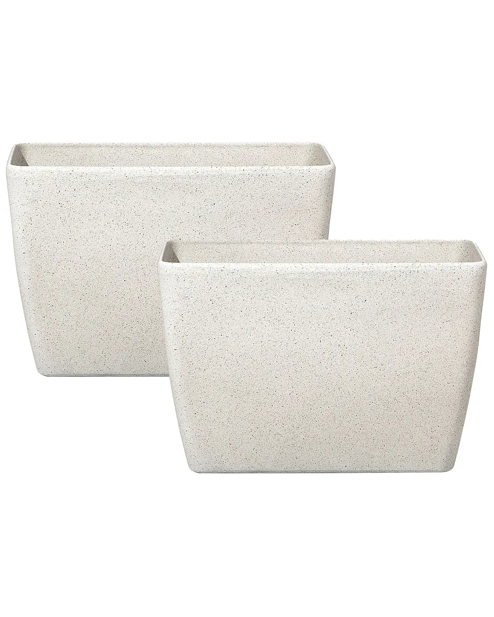 Set mit 2 Blumentöpfen BARIS 60 cm Beige