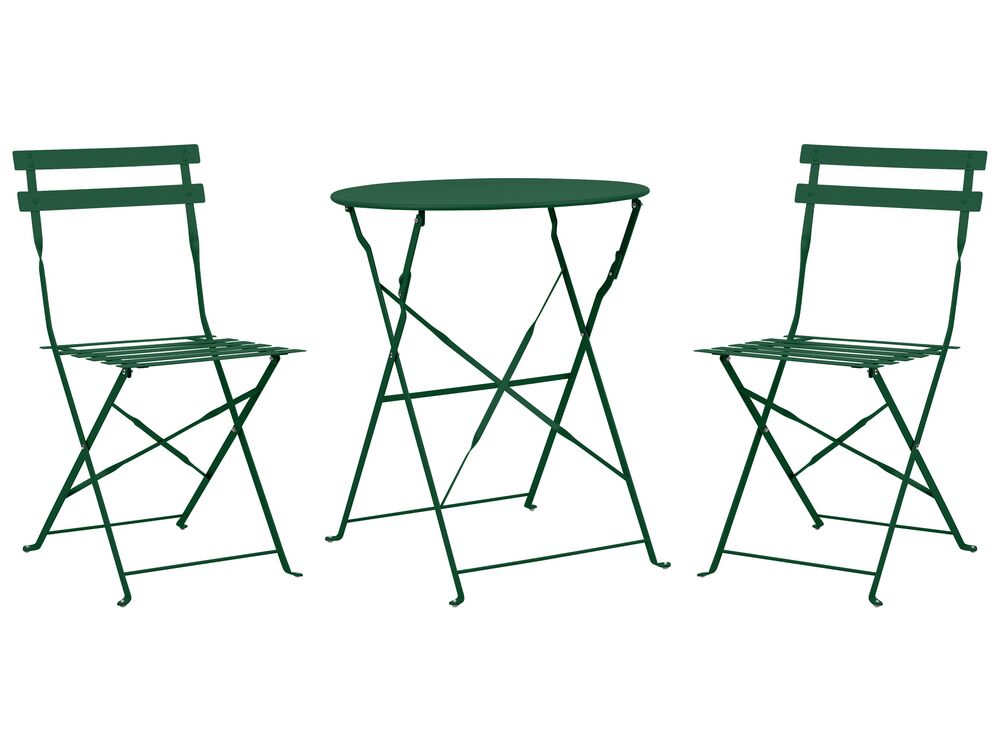 Bistro set Sklopivi FIORI Metal Tamnozelena