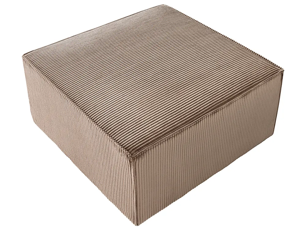 Ottomane LEMVIG Cord Dunkelbeige_1053189