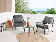 Outdoor Kissenbezug Set LAURETO Dunkelgrau_986071