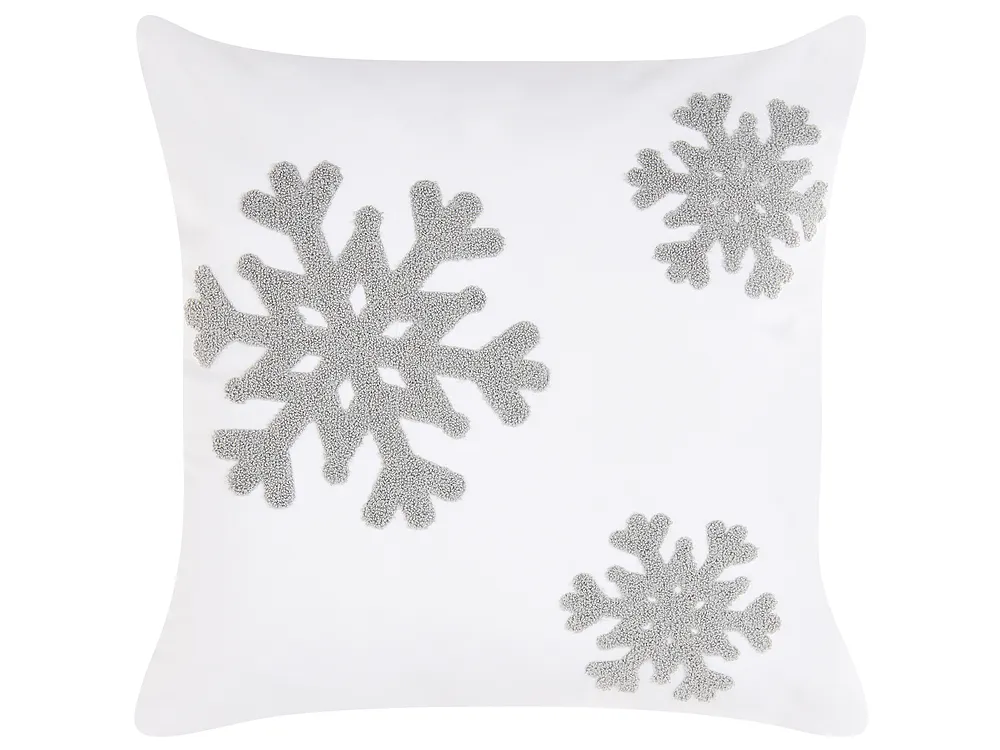 Set of 3 Decorative Cushions NORIN 45 x 45 cm White Christmas Motif_1164583