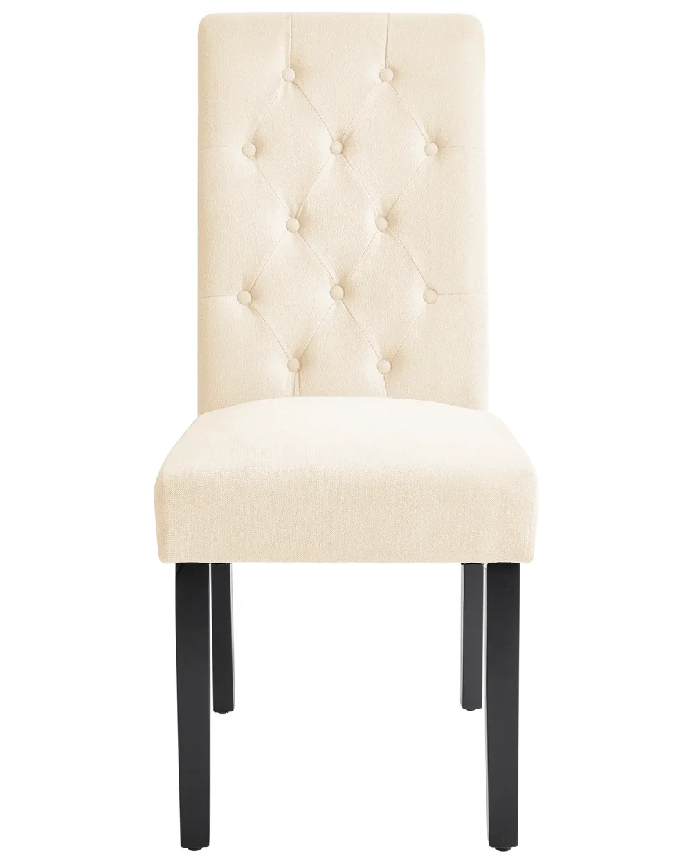 Esszimmerstuhl 2er Set VELVA Stoff Hellbeige_970117