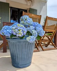 Blumenkübel MAIZE 43 cm Blau_982855
