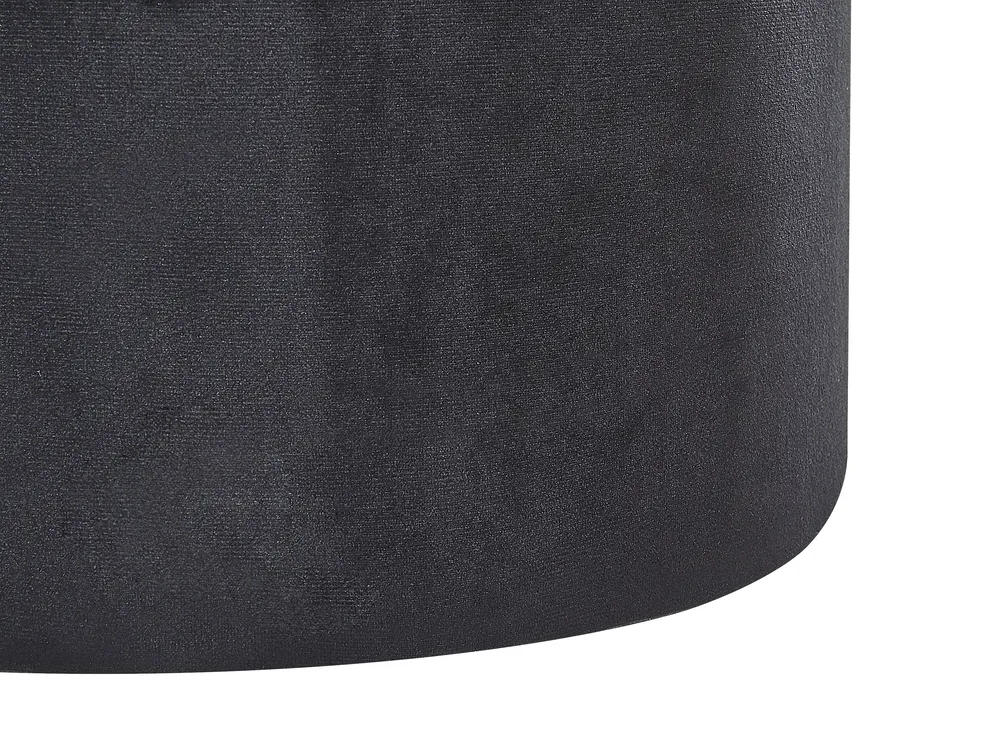 Set of 2 Storage Pouffes DORIS Velvet Black_782029