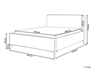 Bett mit Lattenrost Bouclé VALOGNES 180 x 200 cm Cremeweiß_933781