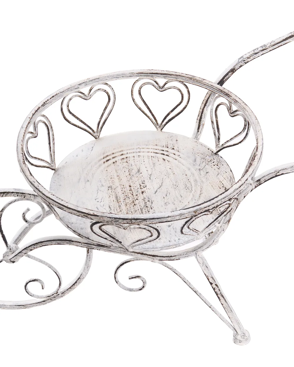 Pflanzenständer VETCH 58 cm Metall Cremeweiß_1093889