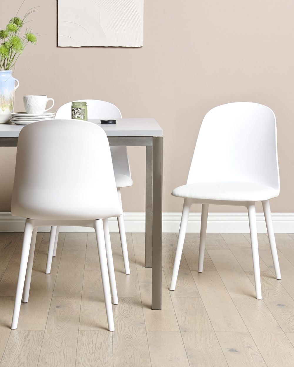 Set of 2 Dining Chairs FOMBY White