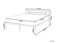 Bett mit Lattenrost Metall CUSSET 160 x 200 cm Hellbeige_1162085