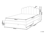 Bett mit Lattenrost Samtstoff SAUVIAN 180 x 200 cm Cremeweiß_1014490