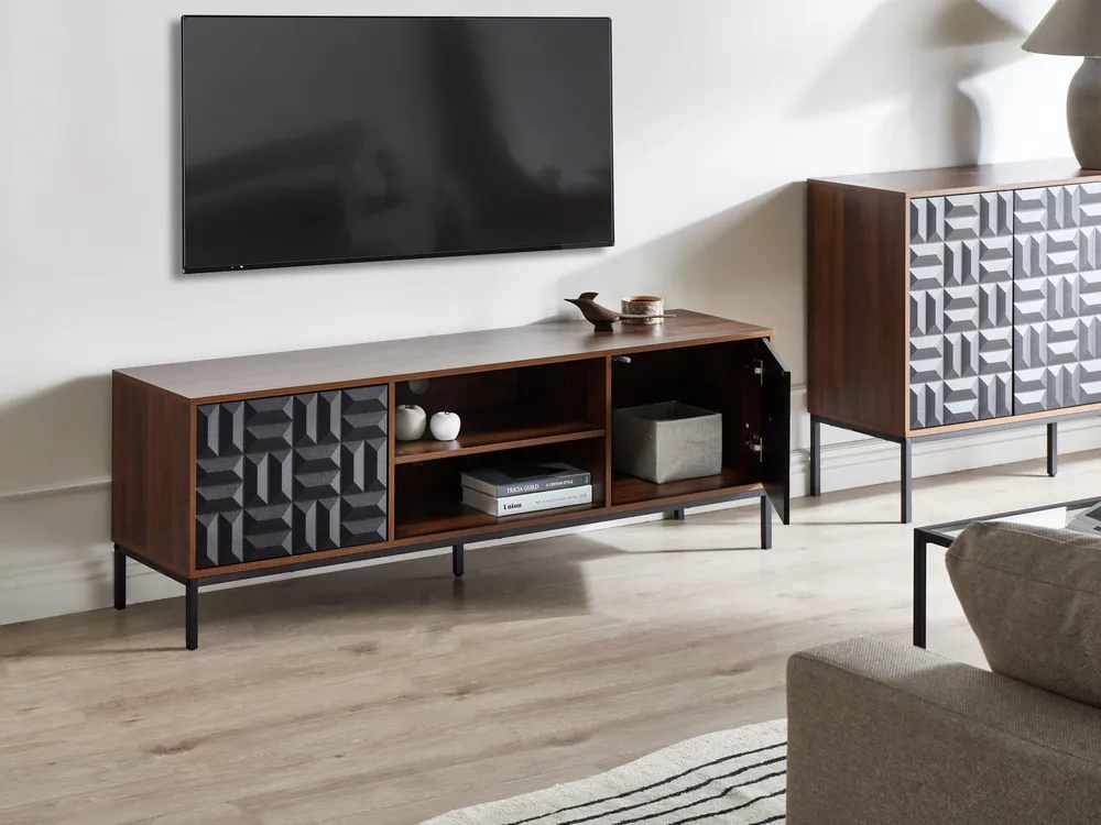 TV-Möbel CARAQUET Dunkelbraun_1023607