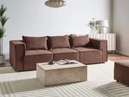 Modulsofa 3-Sitzer AXEBO Bouclé Braun_1075823