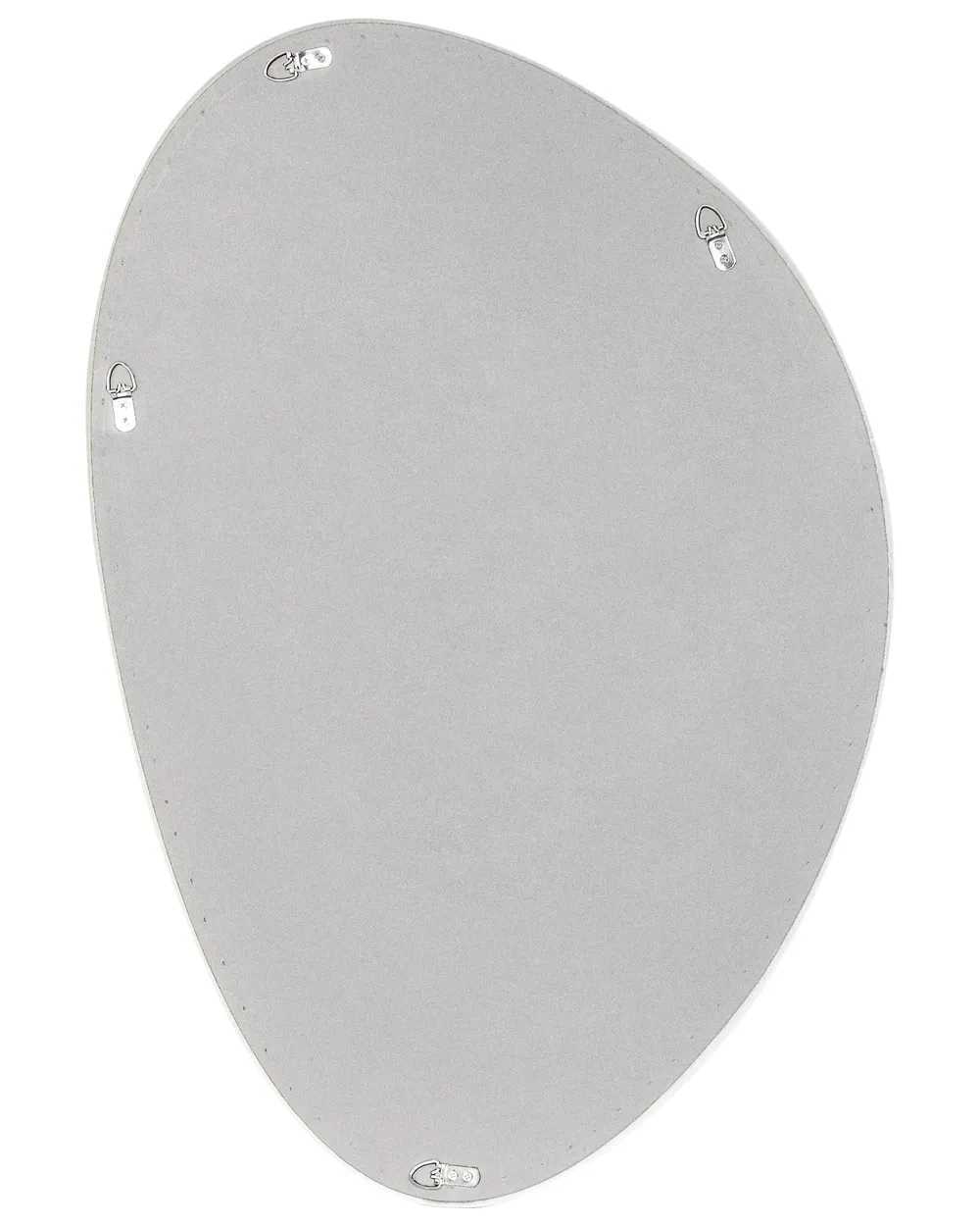 Wandspiegel AUDES 60 cm 90 cm Samtstoff Cremeweiß_891950