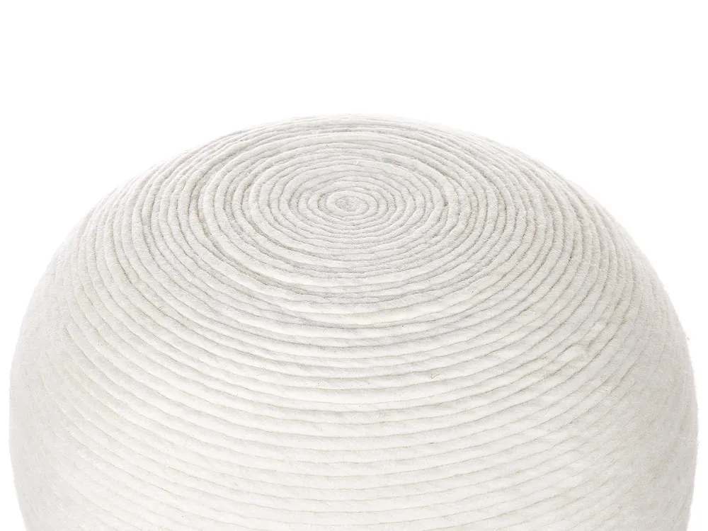 Pouf TAKHABI Wolle Weiß_887016