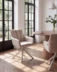 Esszimmerstuhl 2er Set SARDOAL Stoff Beige_1077965