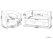 Sofa Set ILBRO Bouclé Cremeweiß / Hellbraun_985144