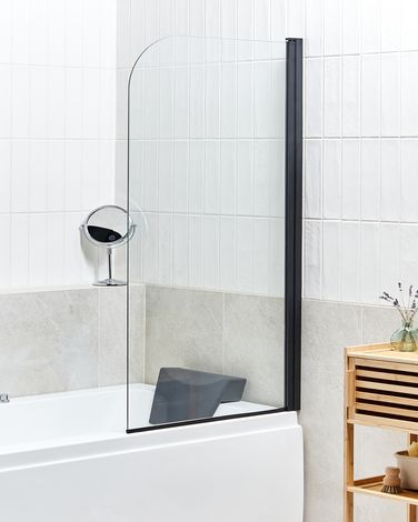 Parete Doccia Pieghevole Per Vasca - 100x140 Cm, 2 Pezzi - Vetro Sicurezza 6 Mm - Argento - Foto 2