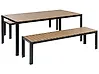 Gartenmöbel Set mit Bänken 6-Sitzer NARDO Braun / Schwarz