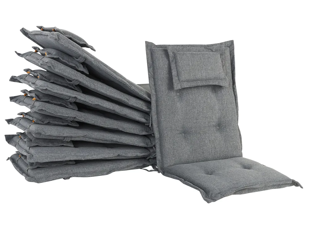 Sitzauflagen 8er Set MAUI 40 x 54 cm Grau_769666