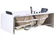 Corner Hot Tub with LED HAWES 1800 x 900 mm White_1033736