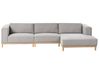 Ecksofa 5-Sitzer VENG Stoff Grau linksseitig