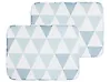 Set of 2 Garden Chair Cushions FIJI 29 x 38 cm Blue