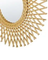 Wandspiegel TAGOLU 60 cm 60 cm Rattan Naturfarben_822184