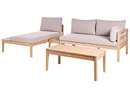 Garden Lounge Set with Table 3 Seater TALLA Acacia Wood Light Brown_1153653