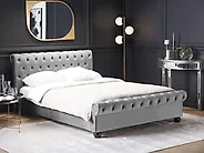 Bed Velvet AVALLON 140 x 200 cm (EU Double) Grey_1178175
