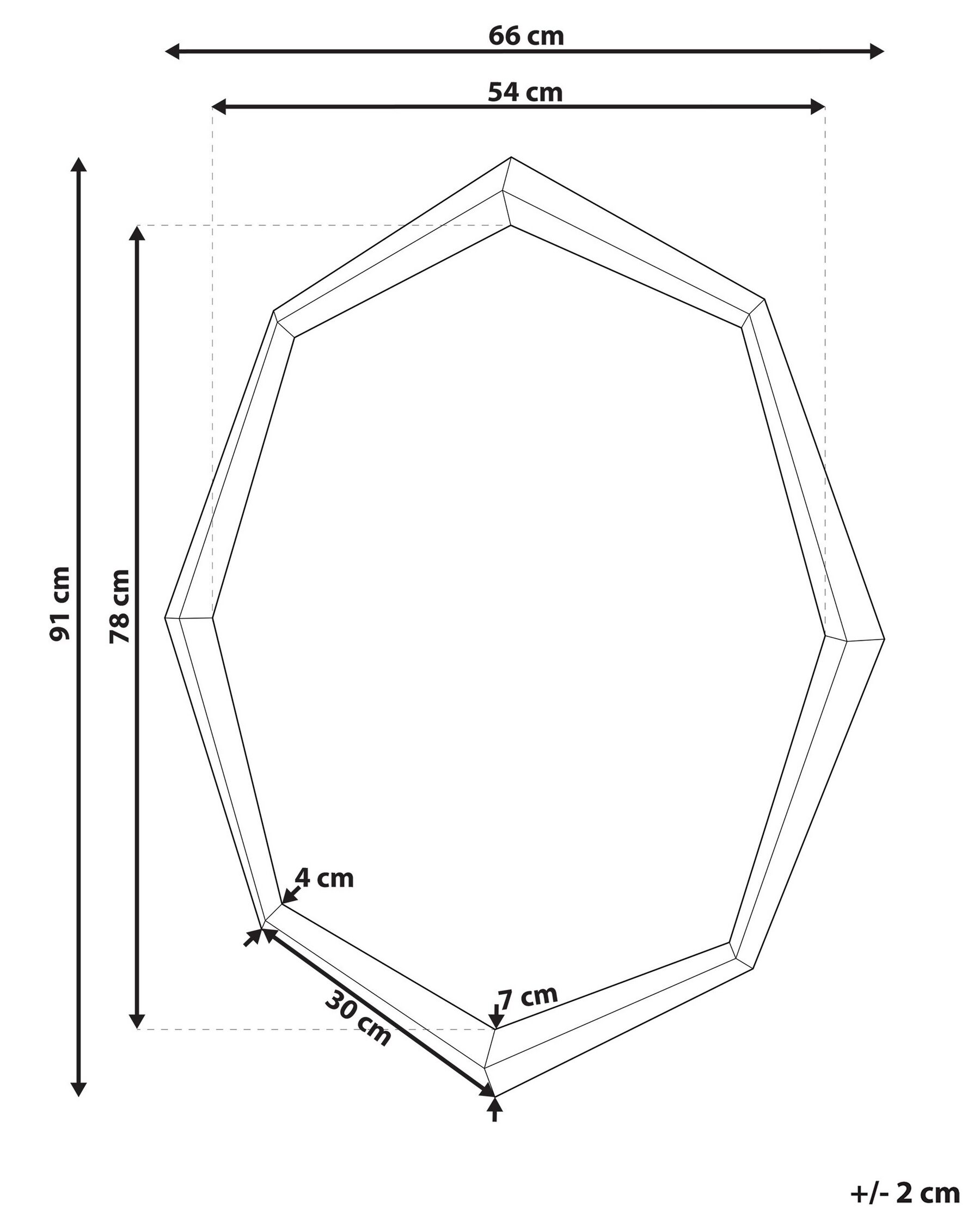 Wandspiegel OENO 66 cm 91 cm Silber_759309