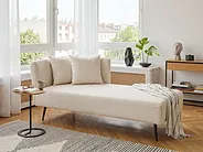 Linksseitige Chaiselongue RIOM Bouclé Cremeweiß_1153860