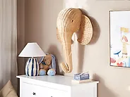 Wandobjekt Elefant GRUNEY 83 cm Rattan Naturfarben_1187156