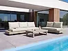Lounge Set mit Tisch 5-Sitzer MARETTIMO zertifiziertes Akazienholz Beige