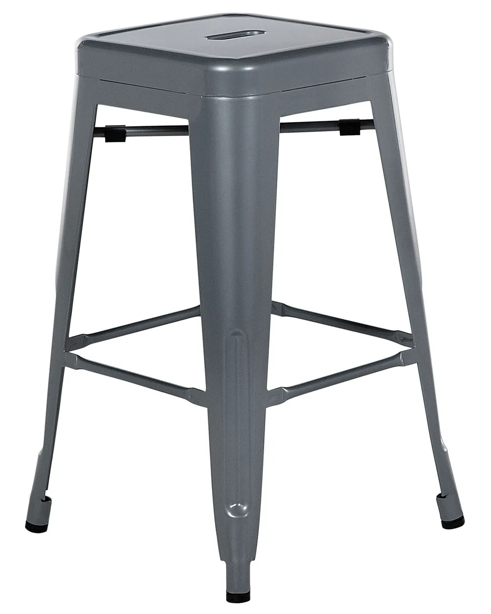 Set of 2 Bar Stools CABRILLO Metal Grey_727800