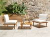 Lounge Set mit Tisch 2-Sitzer FRASCATI modular zertifiziertes Akazienholz Cremeweiß