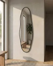 Wandspiegel SALINS 47 cm 160 cm Metall Schwarz_1056072