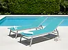 Sonnenliege NOLI mit Relaxfunktion Metall Blau